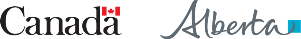 There are two logos in the image. The Government of Canada logo on the left, and the Province of Alberta logo on the right.