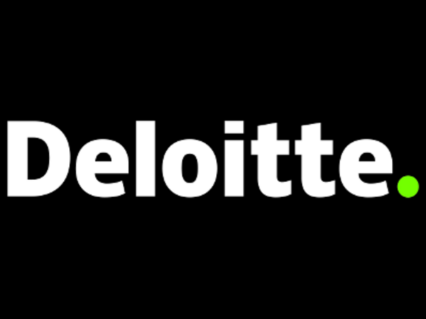 Logo de Deloitte sur un fond noir